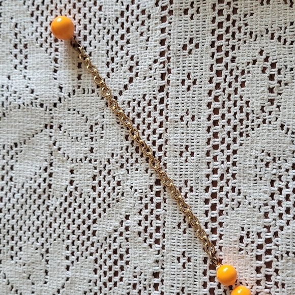 Tangerine orange beaded necklace - Picture 4 of 7